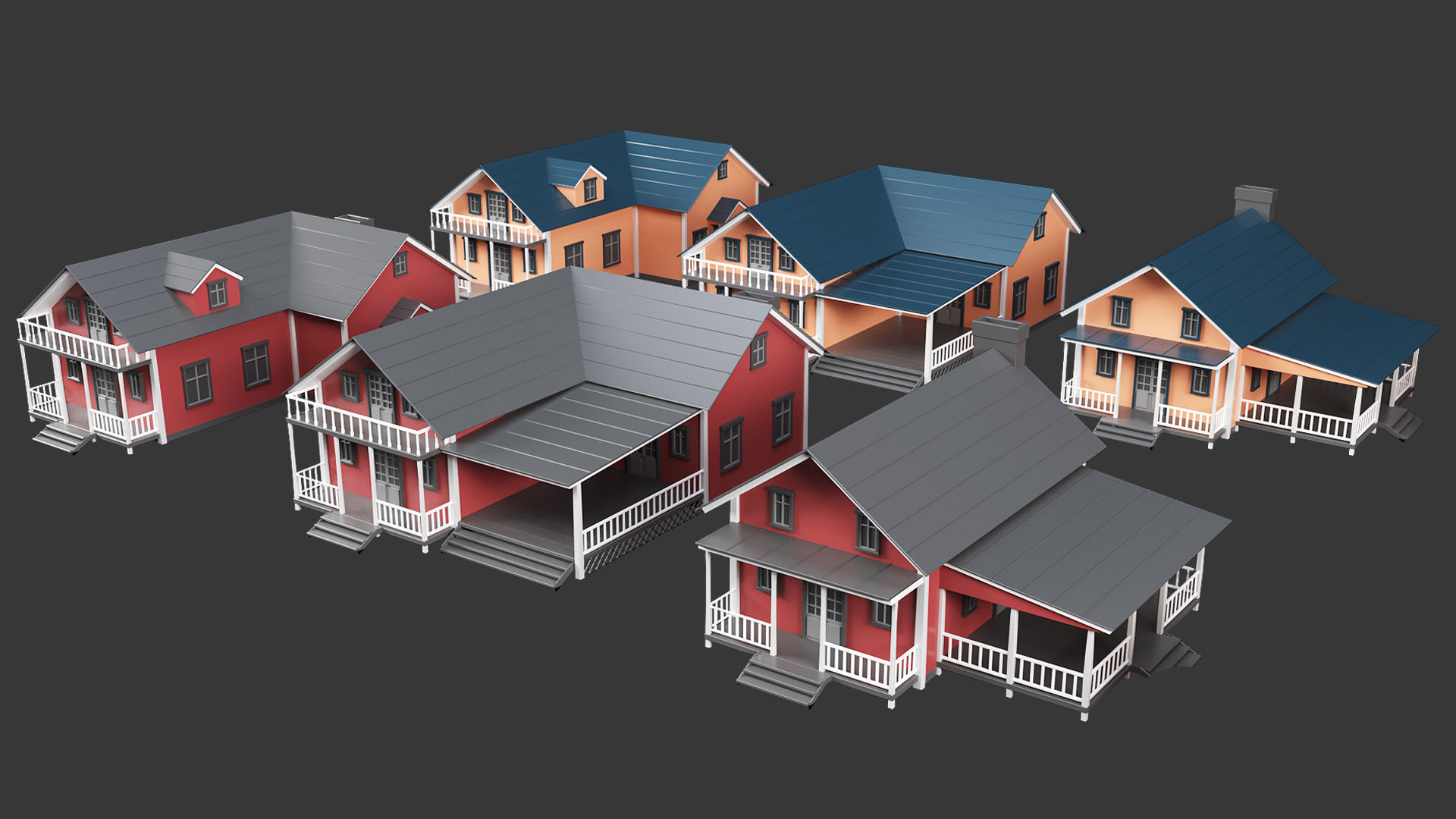 Low Poly Farm - 160 Models Mega Pack Low-poly 3D model_34