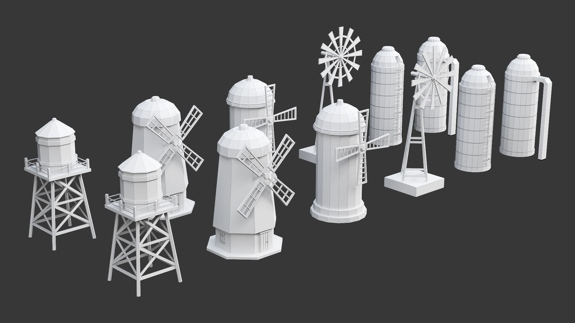 Low Poly Farm - 160 Models Mega Pack Low-poly 3D model_48
