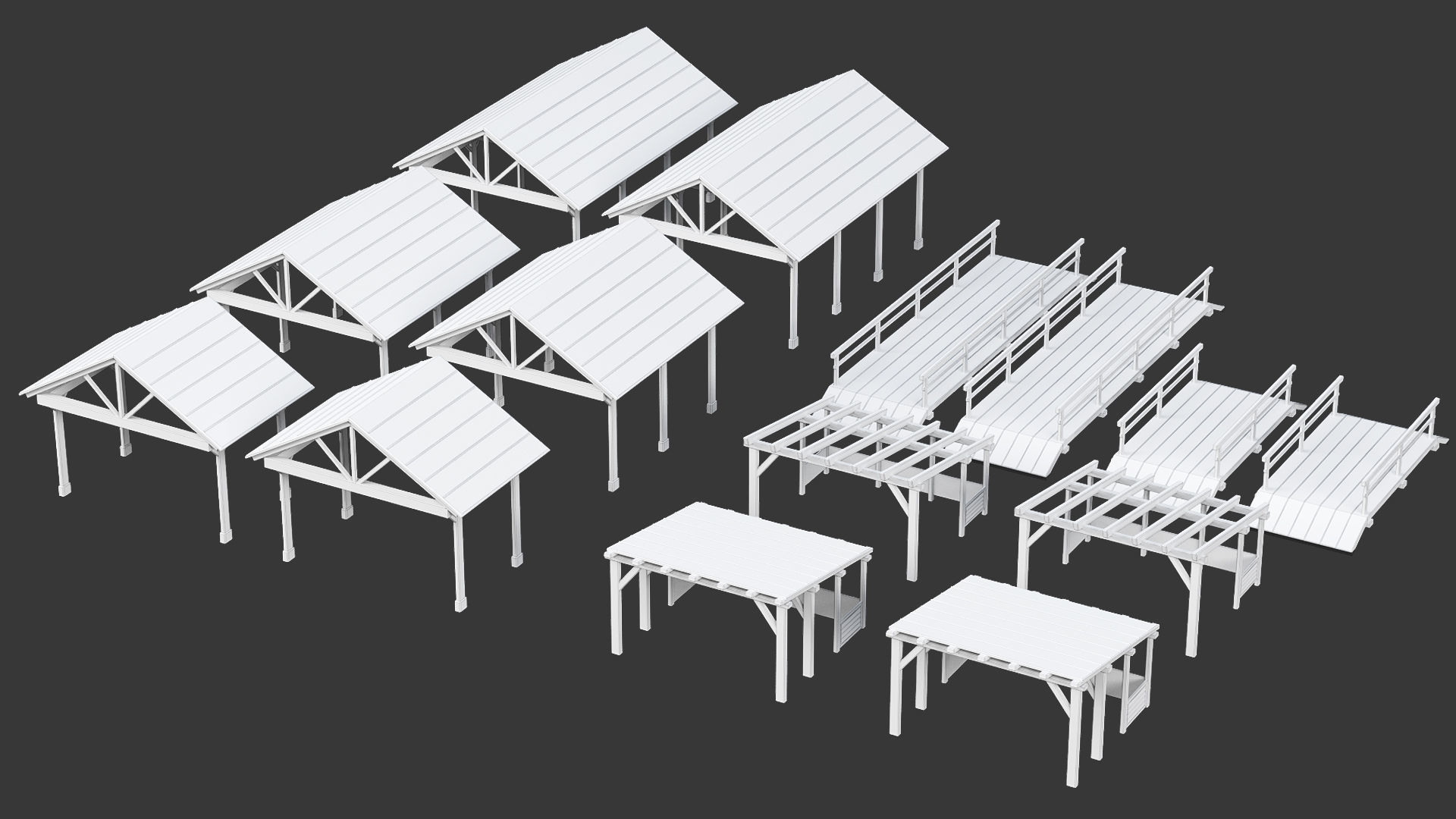 Low Poly Farm - 160 Models Mega Pack Low-poly 3D model_51