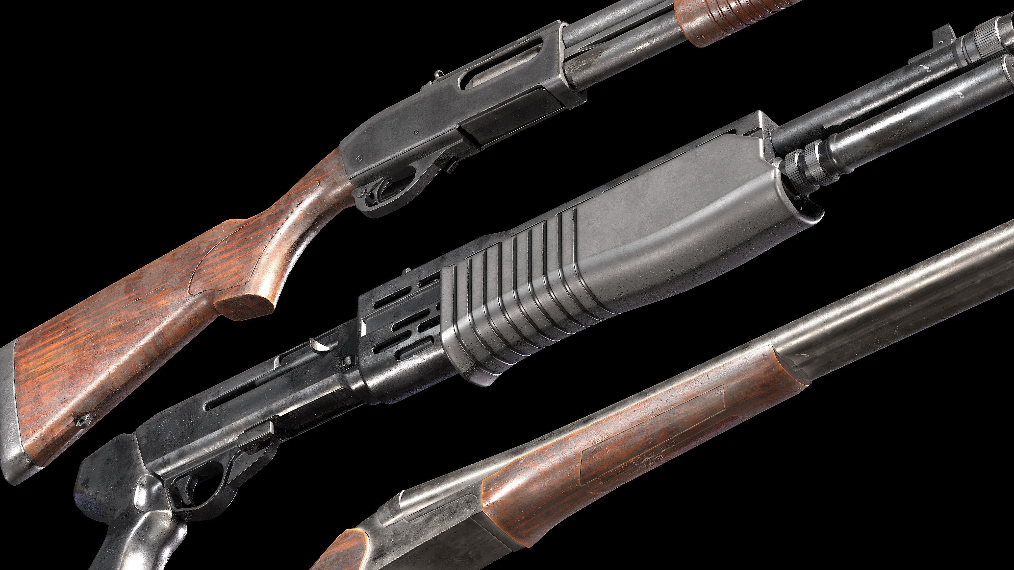 SHOTGUN PACK LOW-POLY PBR Low-poly 3D model_2