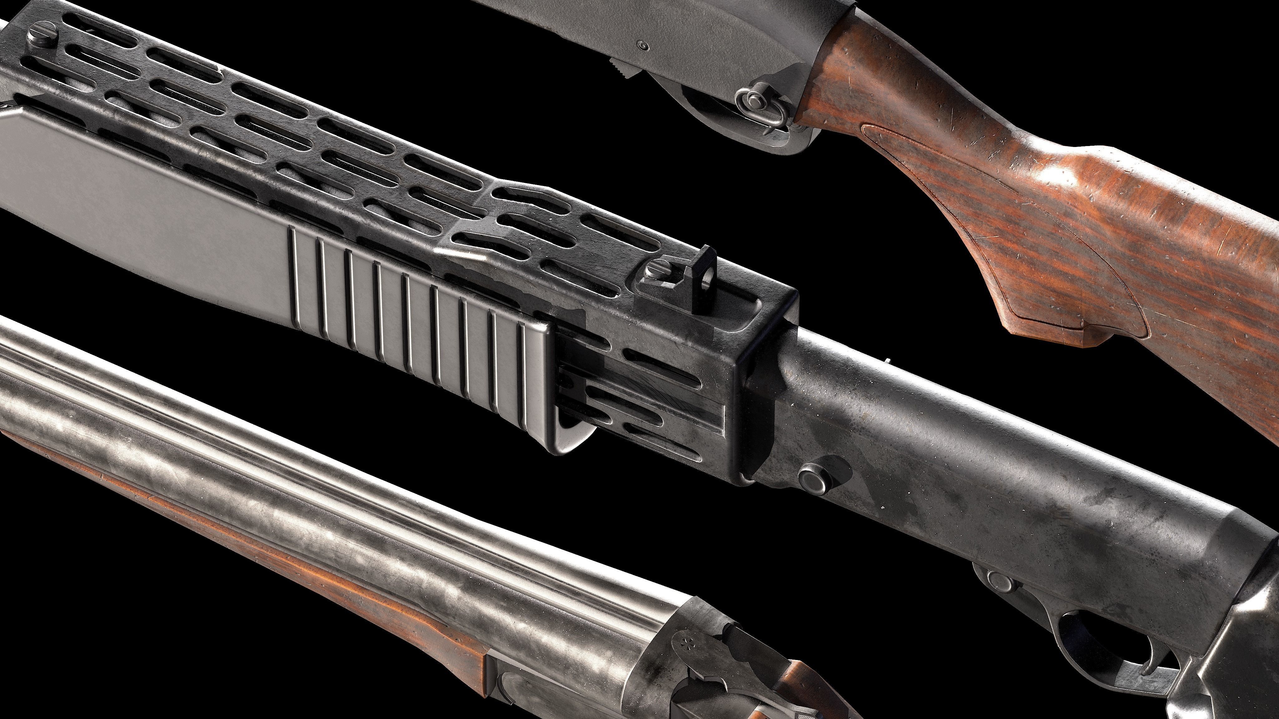 SHOTGUN PACK LOW-POLY PBR Low-poly 3D model_1