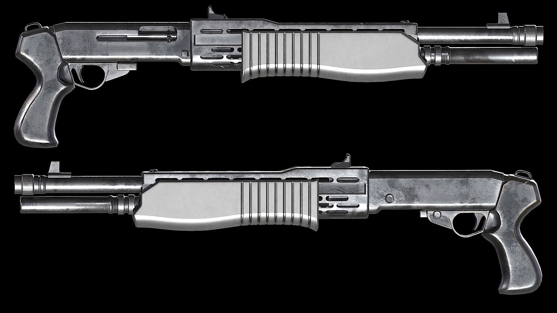 SHOTGUN PACK LOW-POLY PBR Low-poly 3D model_5