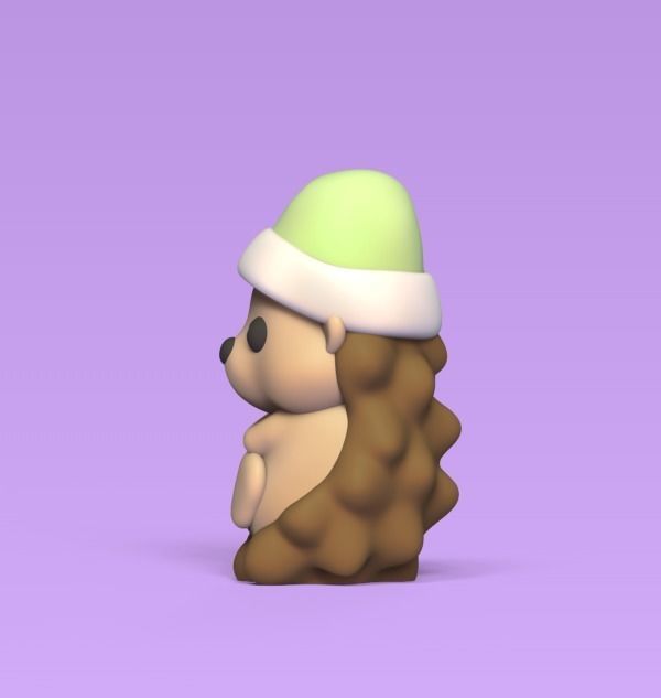 Hedgehog Cap 3D print model_1