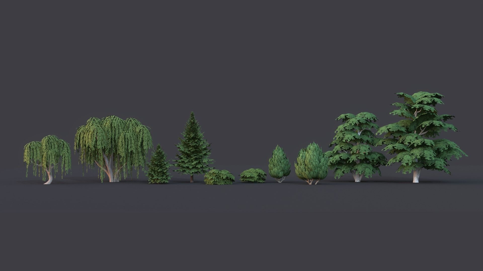 Tree Collection Low Poly G89 Low-poly 3D model_15
