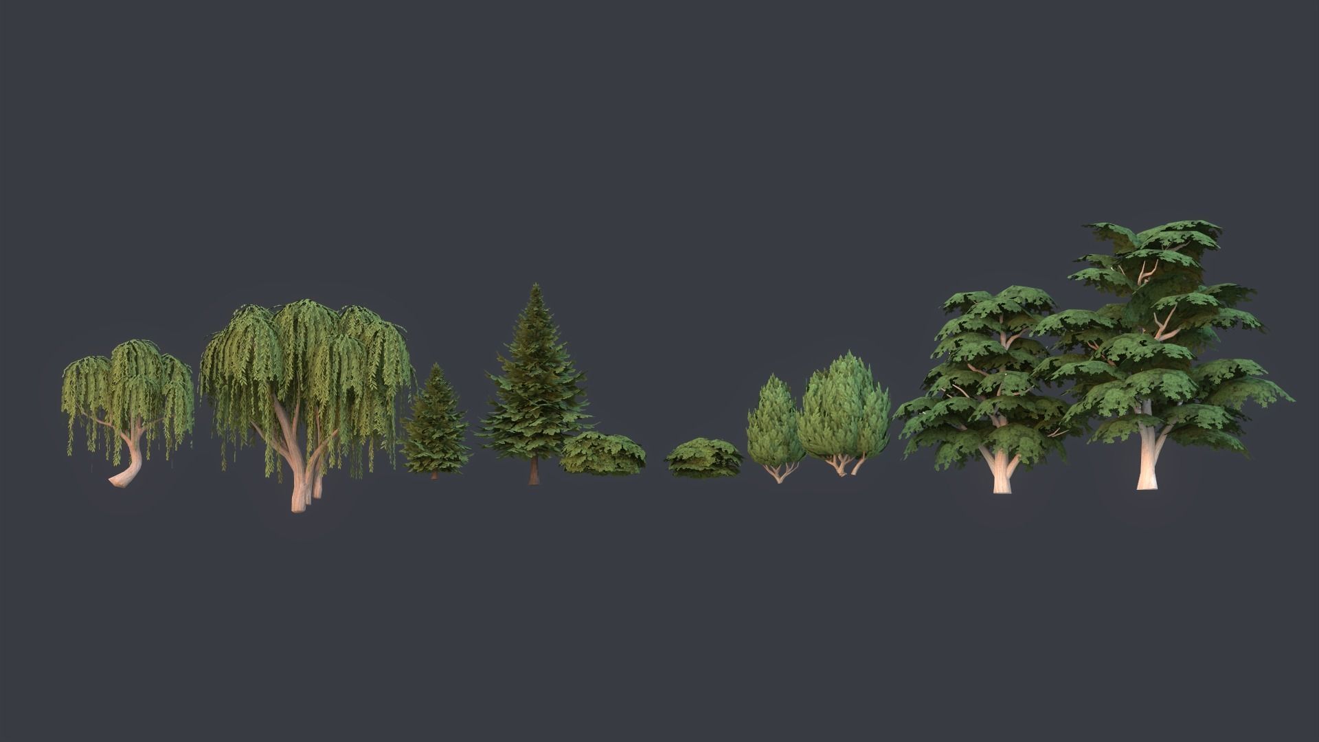 Tree Collection Low Poly G89 Low-poly 3D model_18