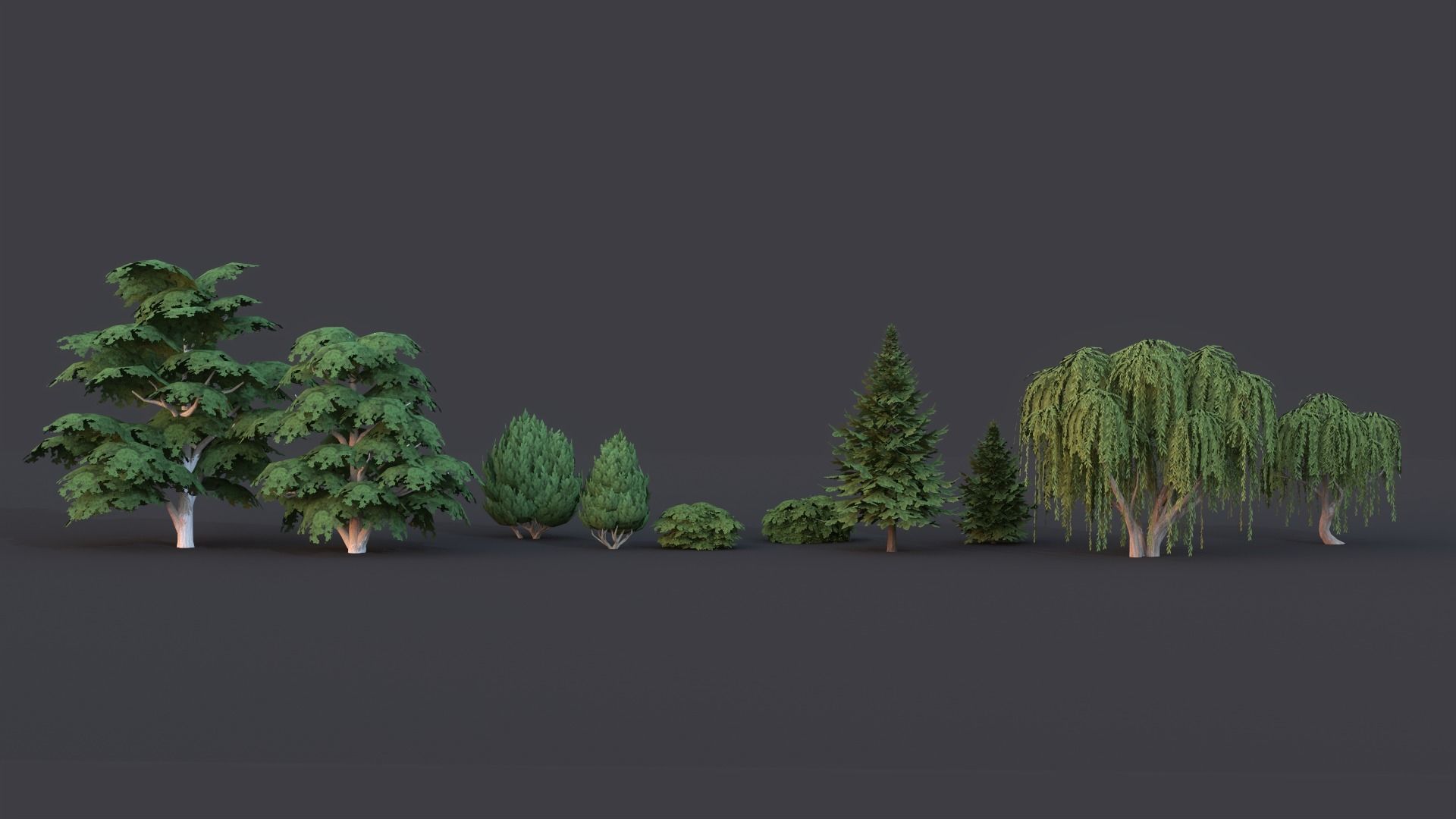 Tree Collection Low Poly G89 Low-poly 3D model_14