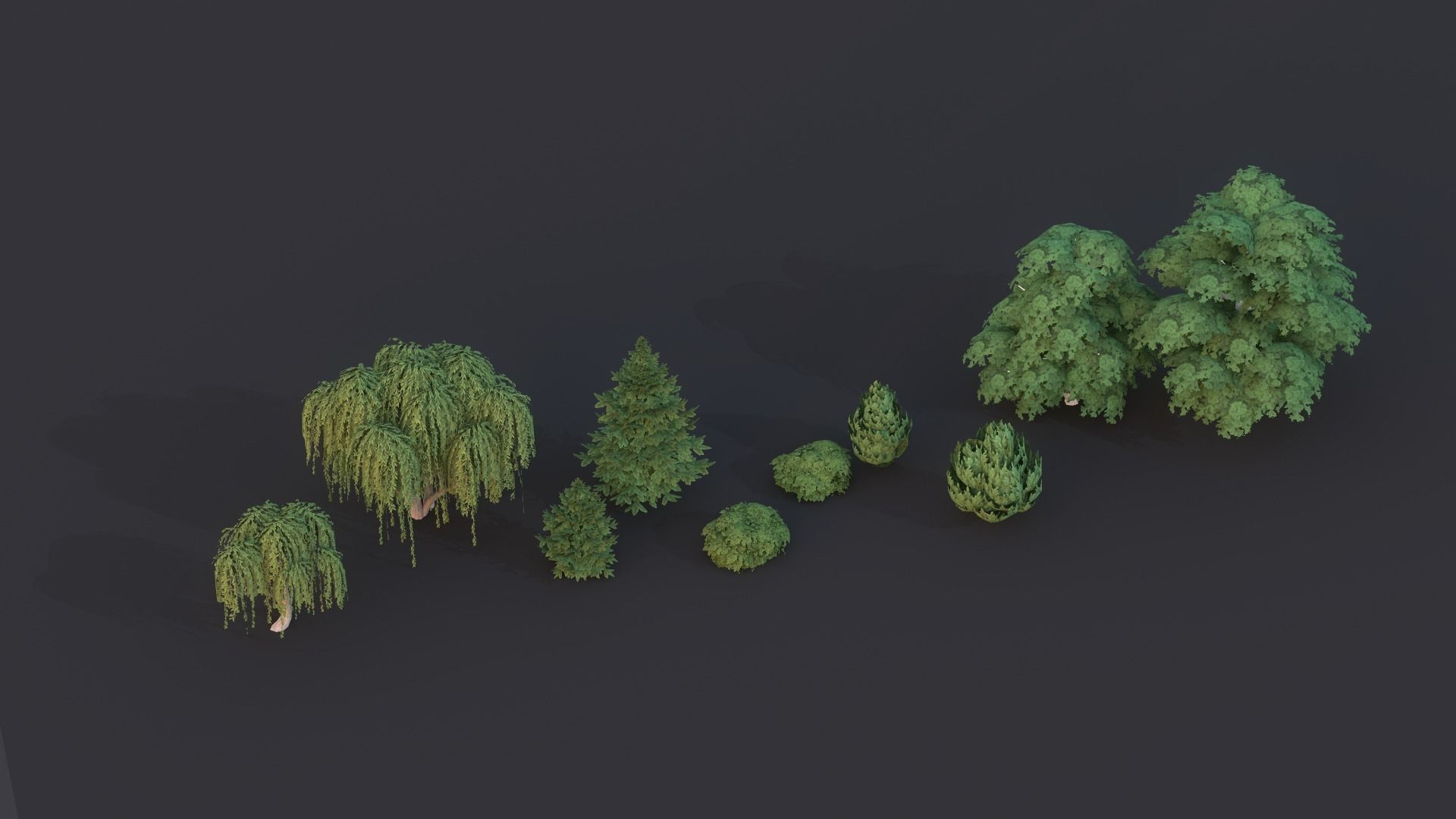 Tree Collection Low Poly G89 Low-poly 3D model_17