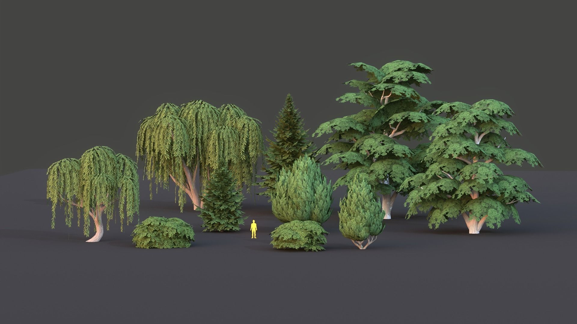 Tree Collection Low Poly G89 Low-poly 3D model_2