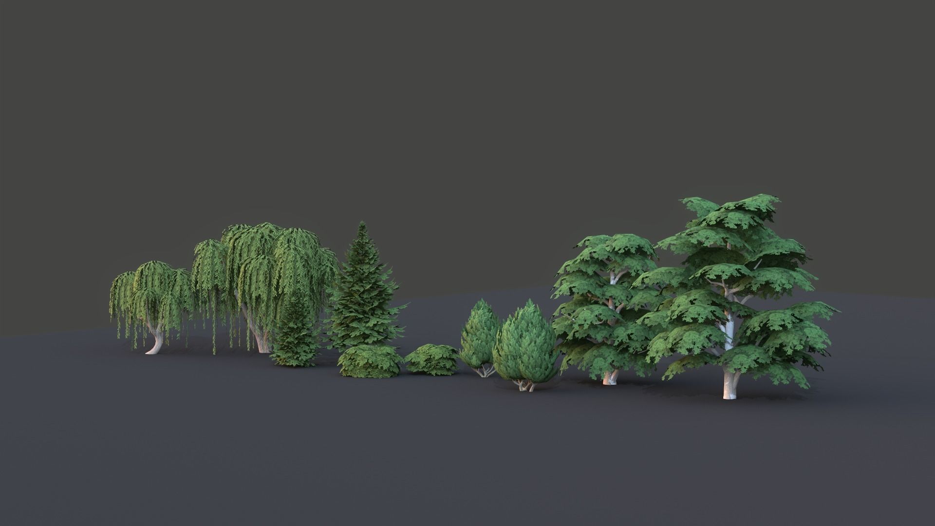 Tree Collection Low Poly G89 Low-poly 3D model_16