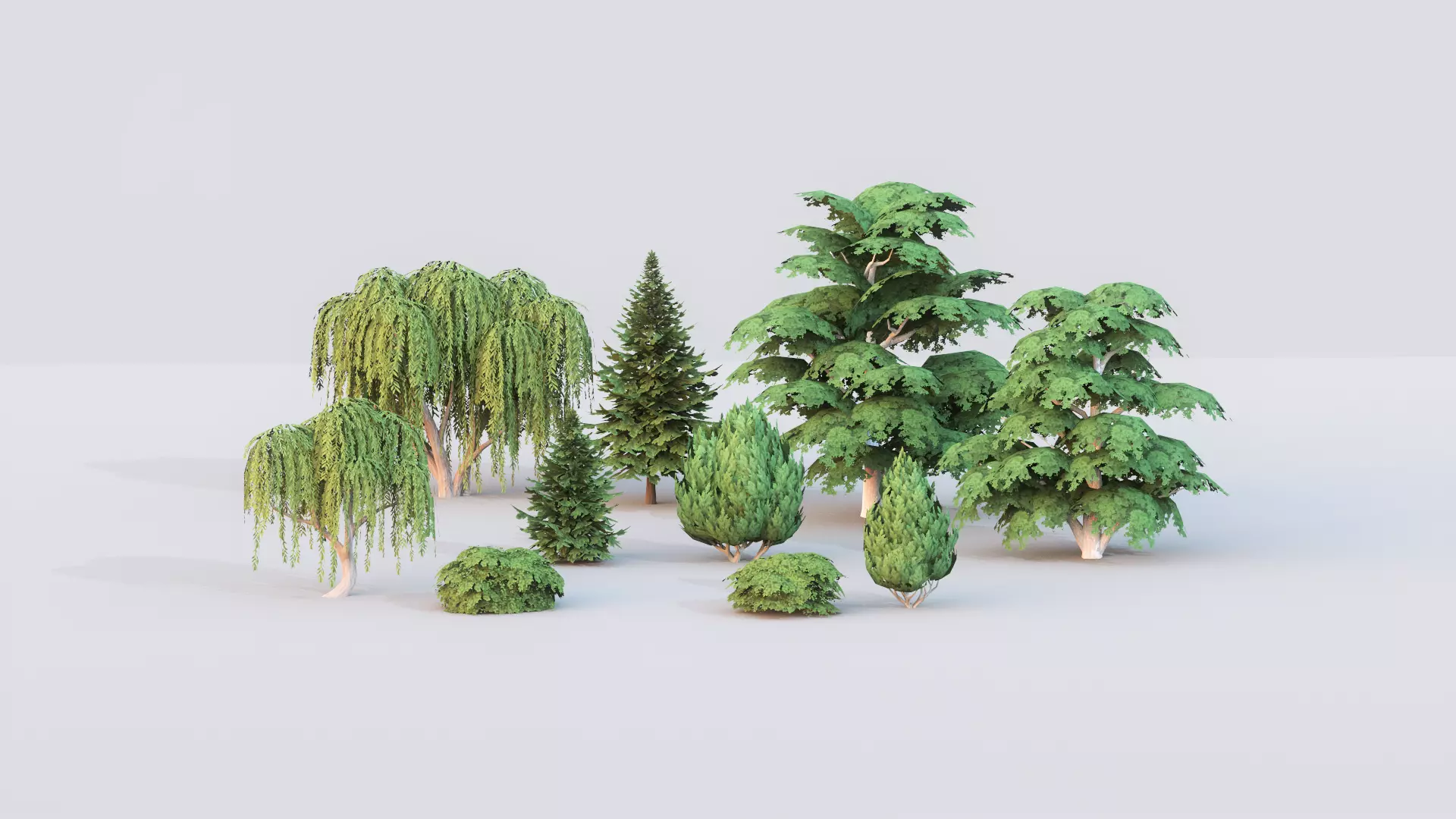 Tree Collection Low Poly G89 Low-poly 3D model_0