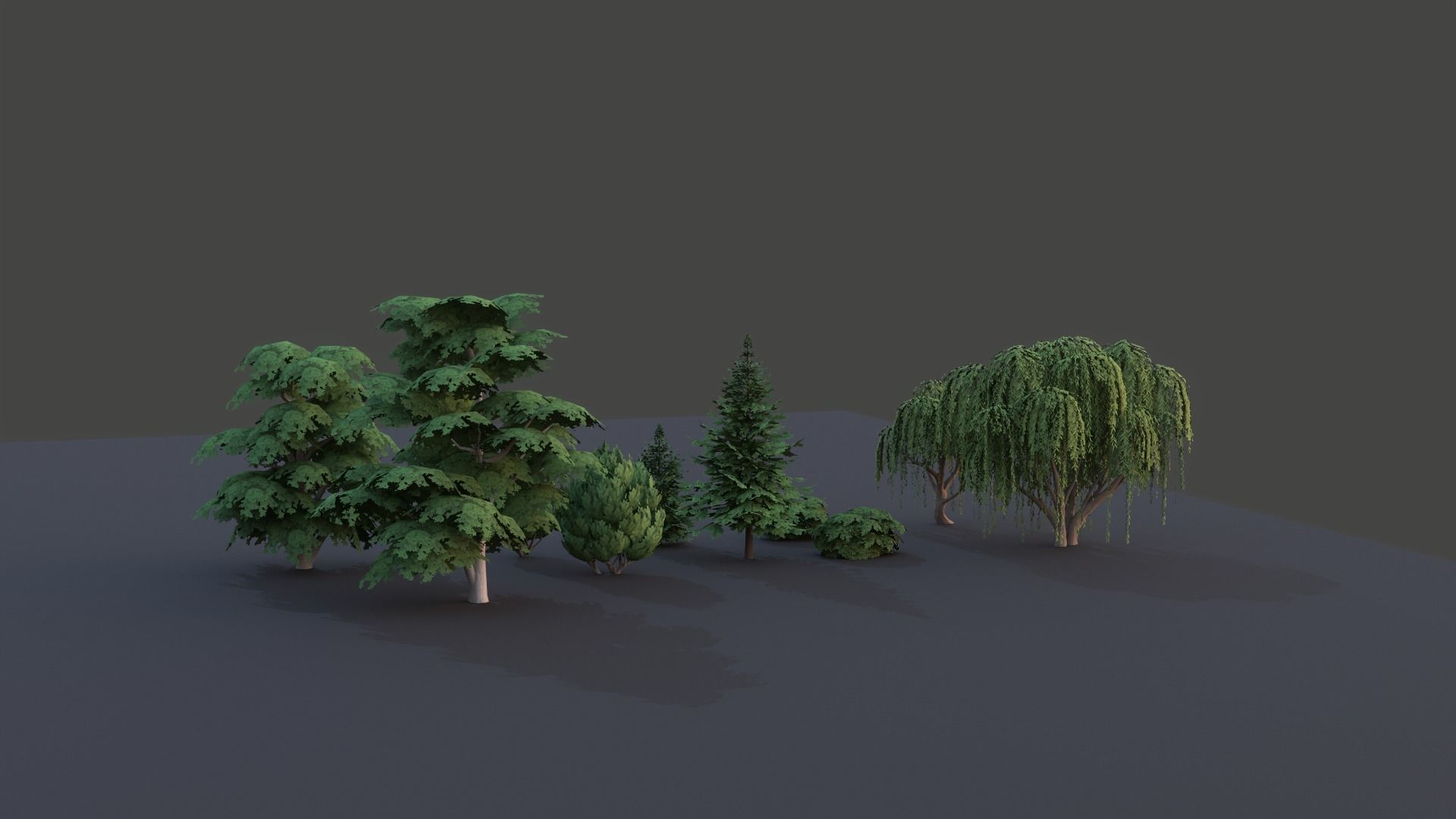 Tree Collection Low Poly G89 Low-poly 3D model_12