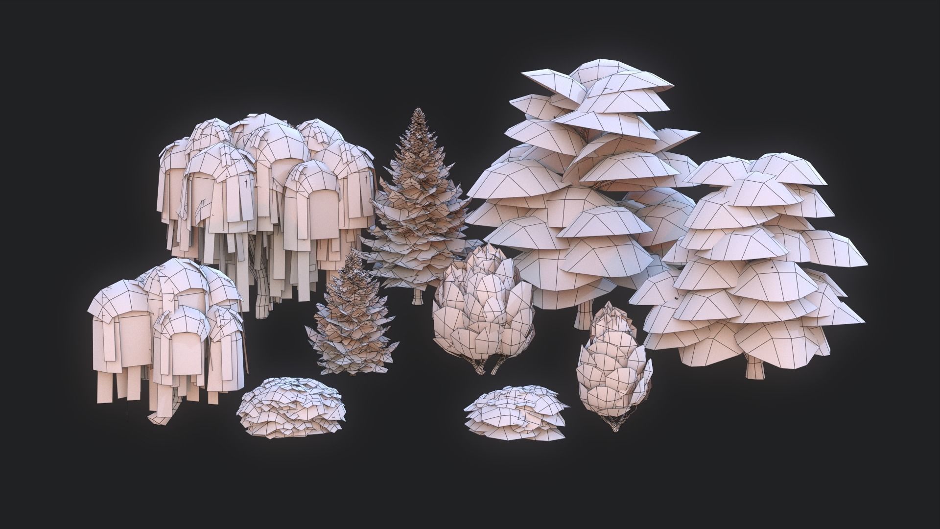 Tree Collection Low Poly G89 Low-poly 3D model_6