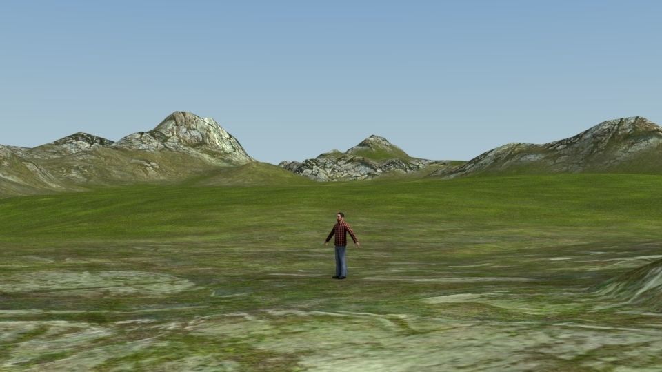 Terrain with seamless geometry for infinite landscape 3D model_5