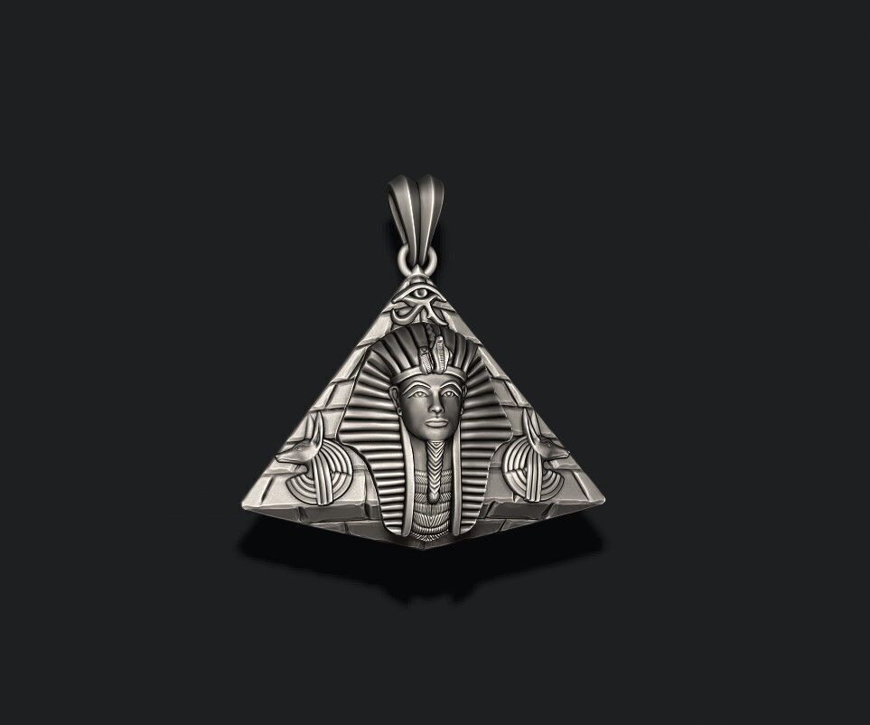 Egyptian Pharaoh Pyramid Anubis Horus Eye pendant 3D print model_8