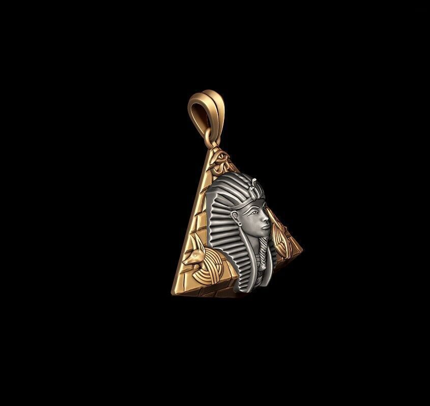 Egyptian Pharaoh Pyramid Anubis Horus Eye pendant 3D print model_5
