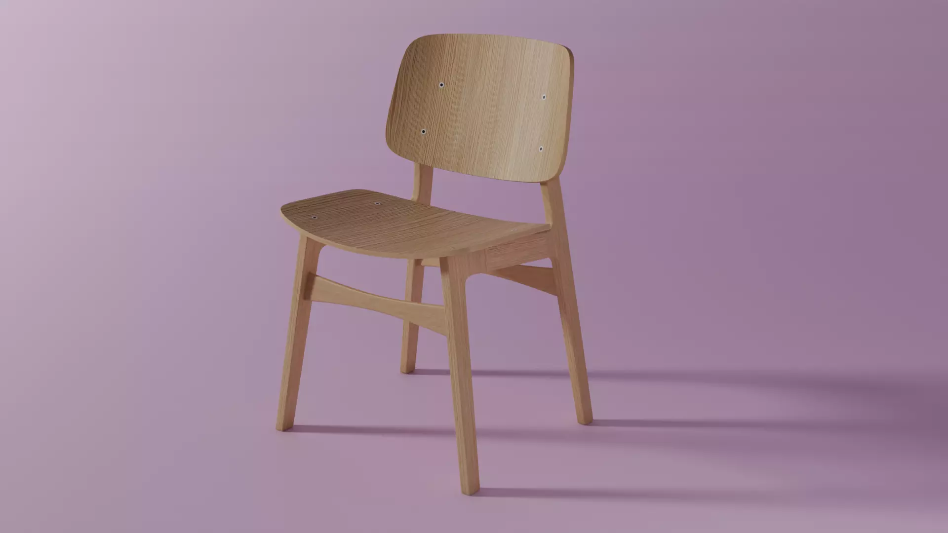 wooden chair 3D model_0