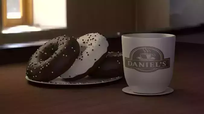 donut and coffee cup