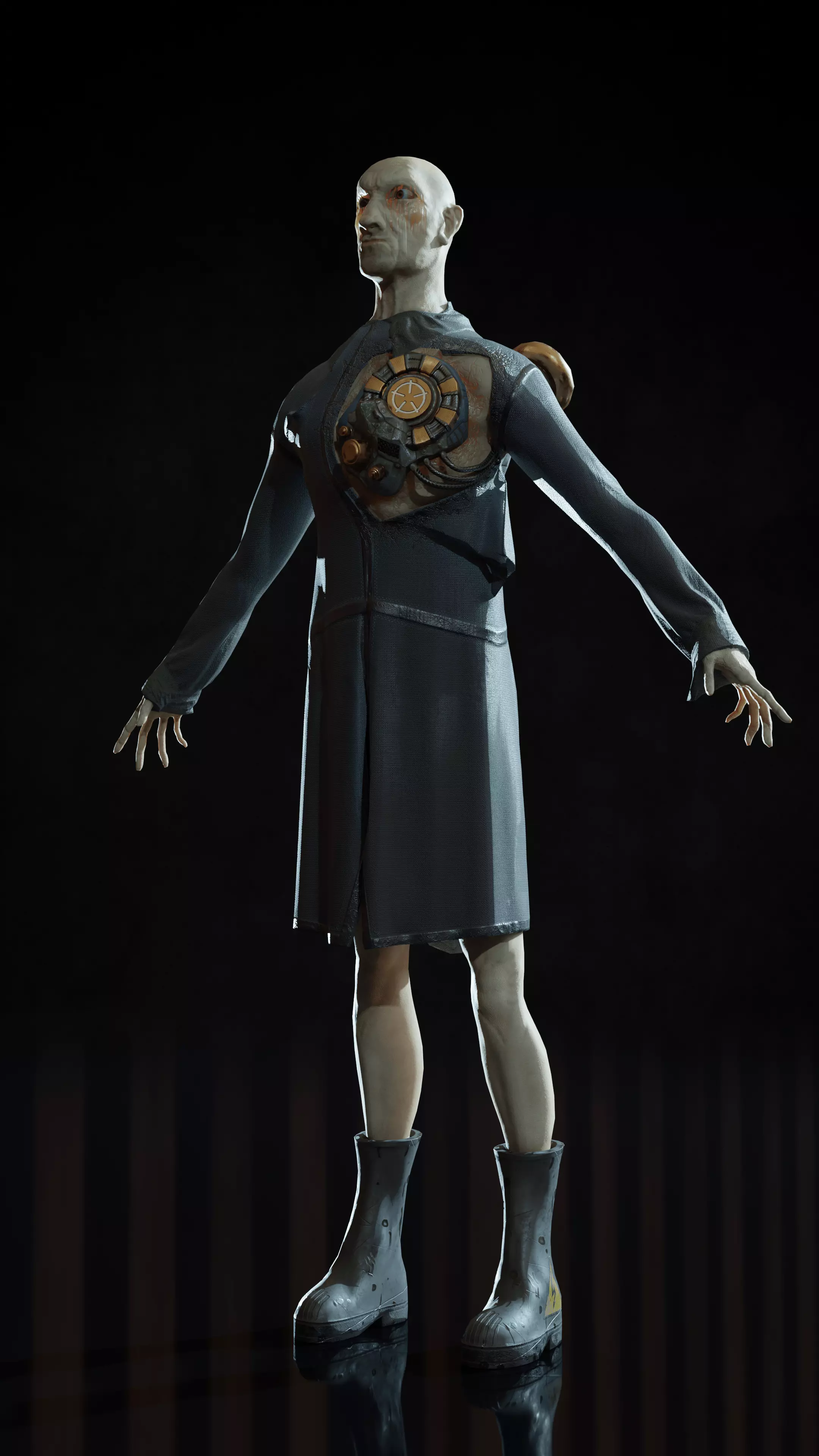 Character Dr Electrod  Low-poly 3D model_0