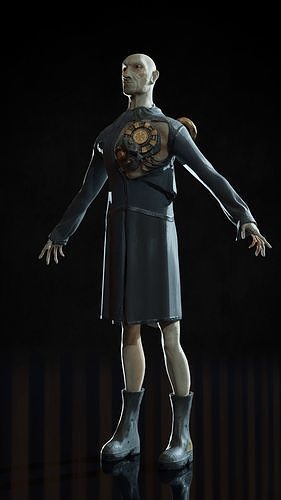 Character Dr Electrod  Low-poly 3D model