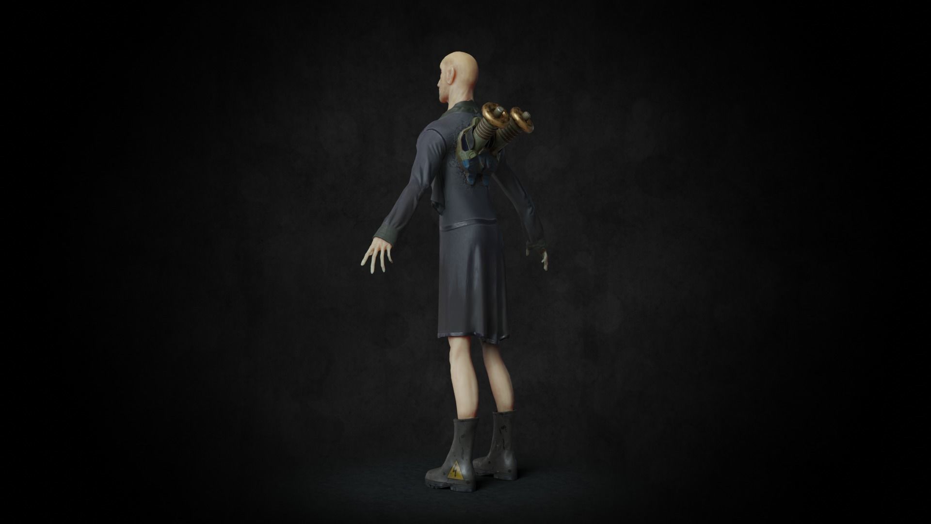 Character Dr Electrod  Low-poly 3D model_12