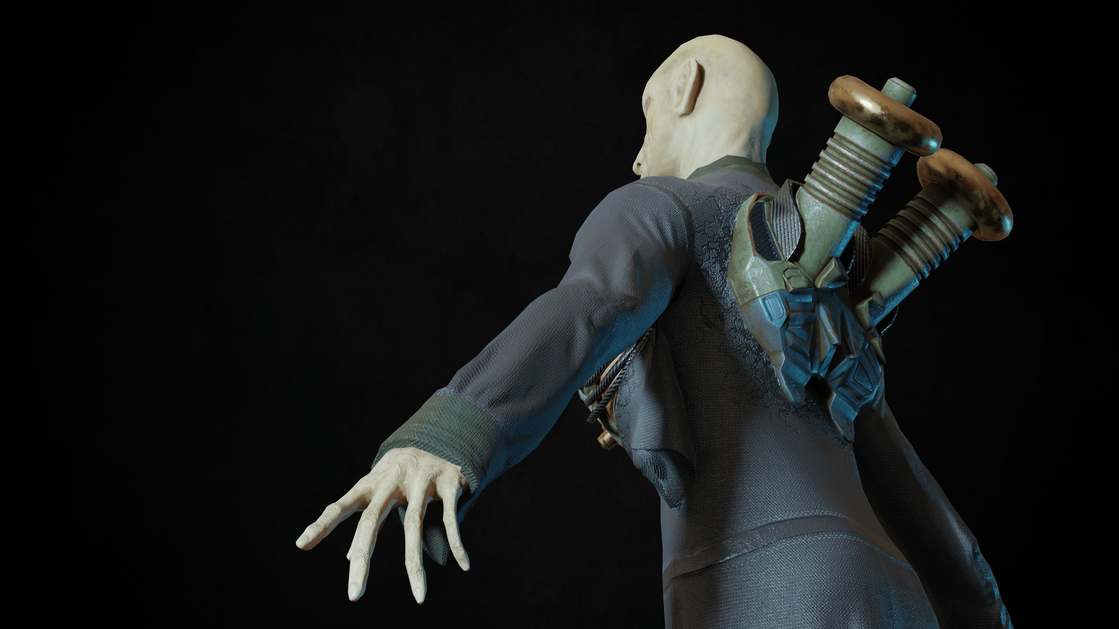 Character Dr Electrod  Low-poly 3D model_3