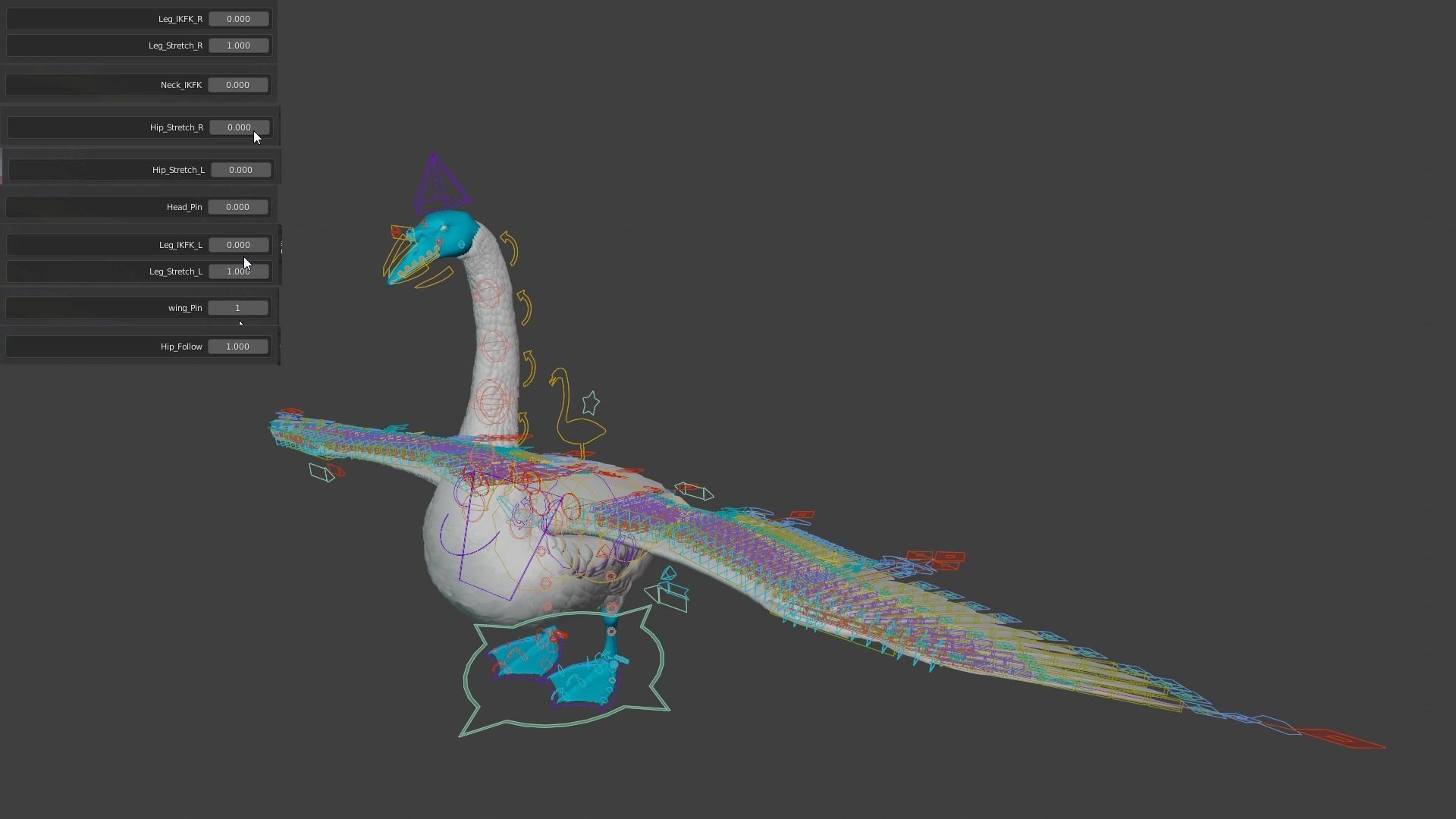 Mute Swan Animated VFX Grace 3D model_11