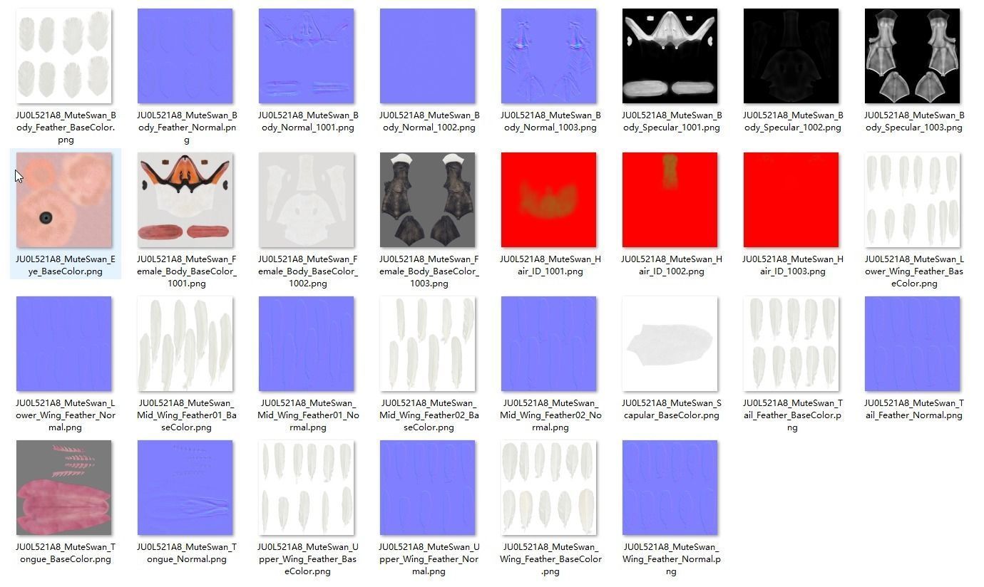 Mute Swan Animated VFX Grace 3D model_17