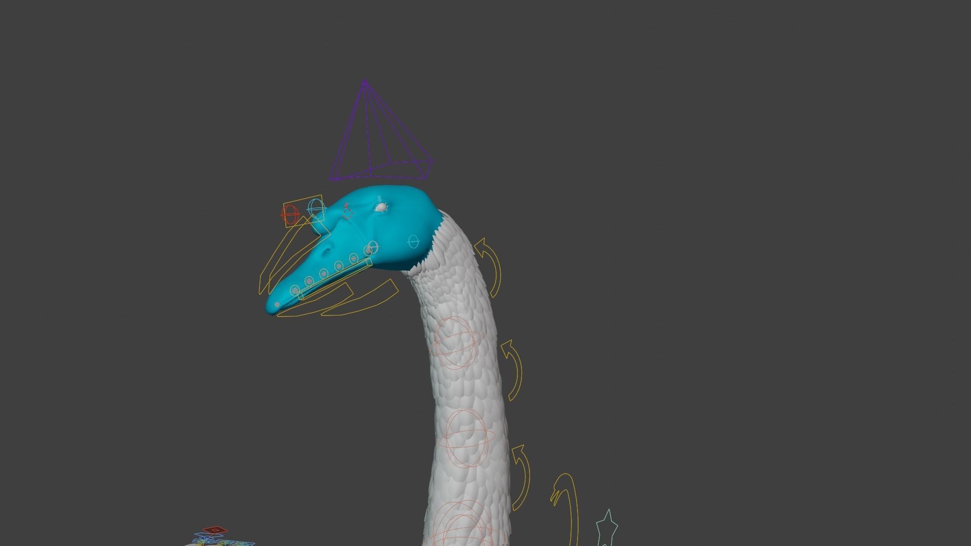 Mute Swan Animated VFX Grace 3D model_12