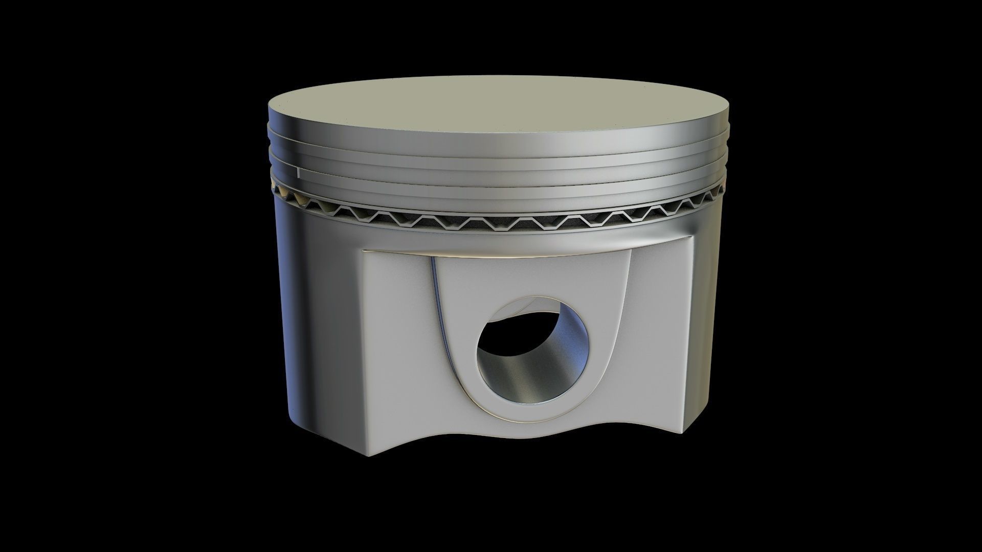 High poly piston engine  3D model_5