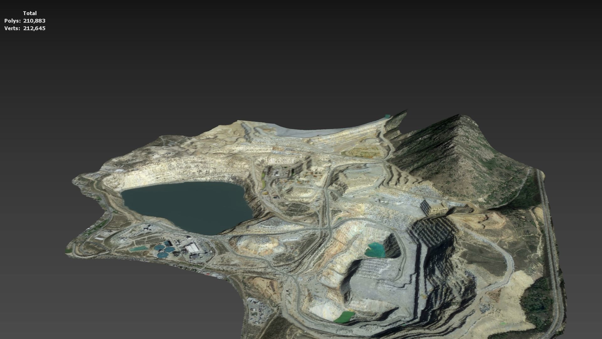 Opencast Mine Silver Bow Creek 3D model_10
