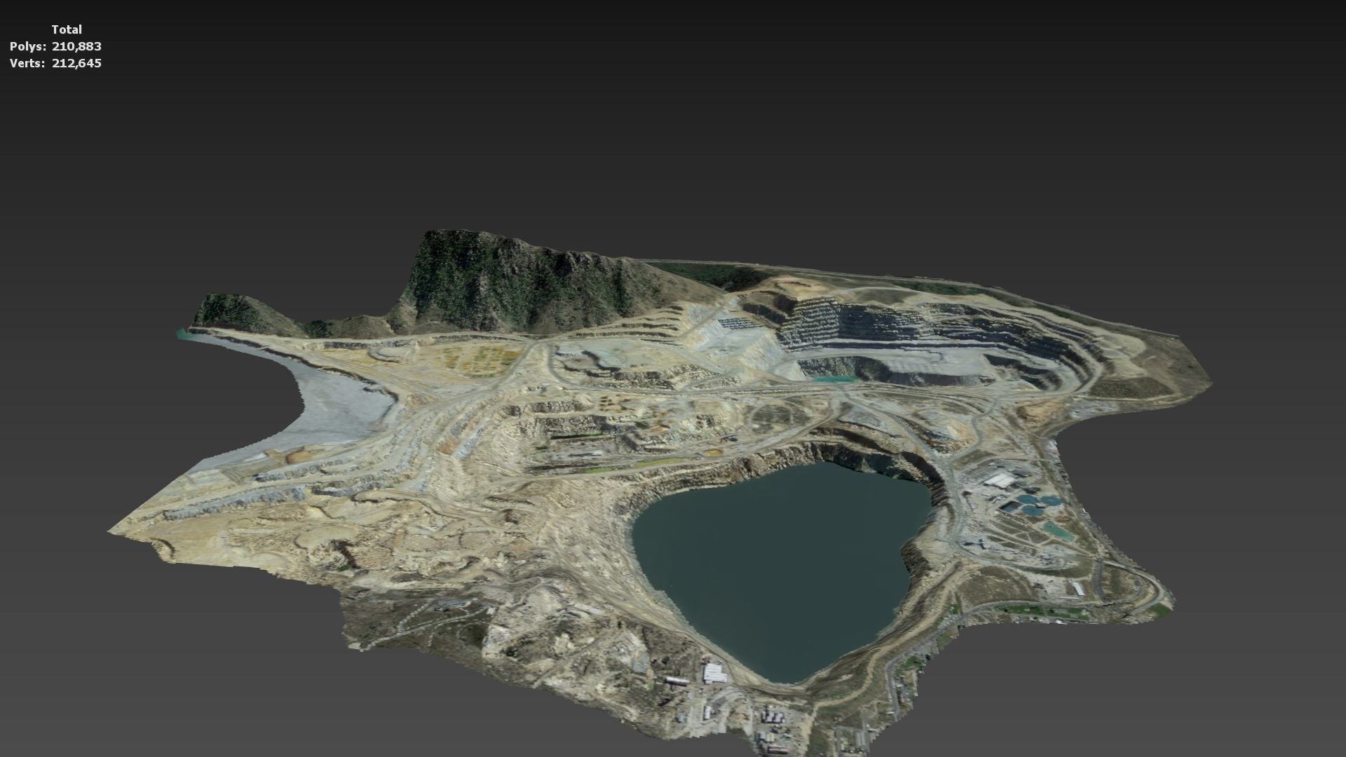 Opencast Mine Silver Bow Creek 3D model_35