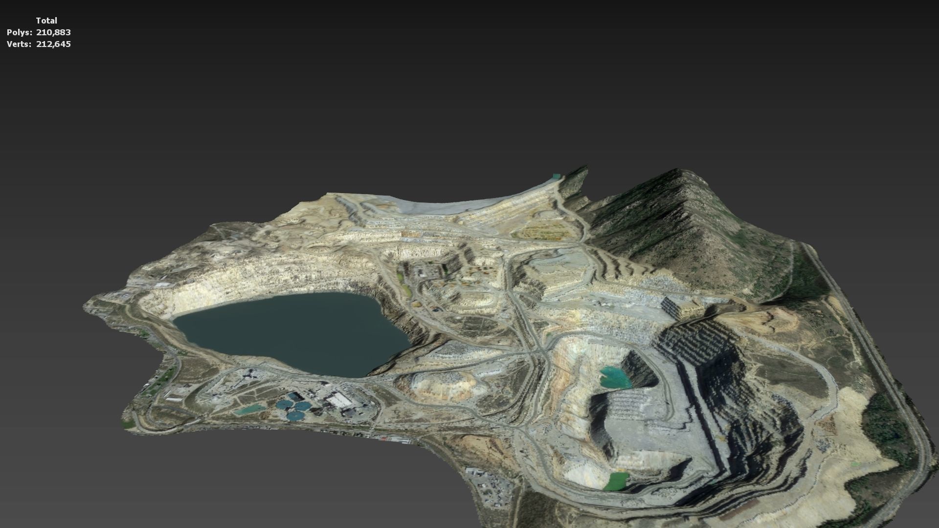 Opencast Mine Silver Bow Creek 3D model_9