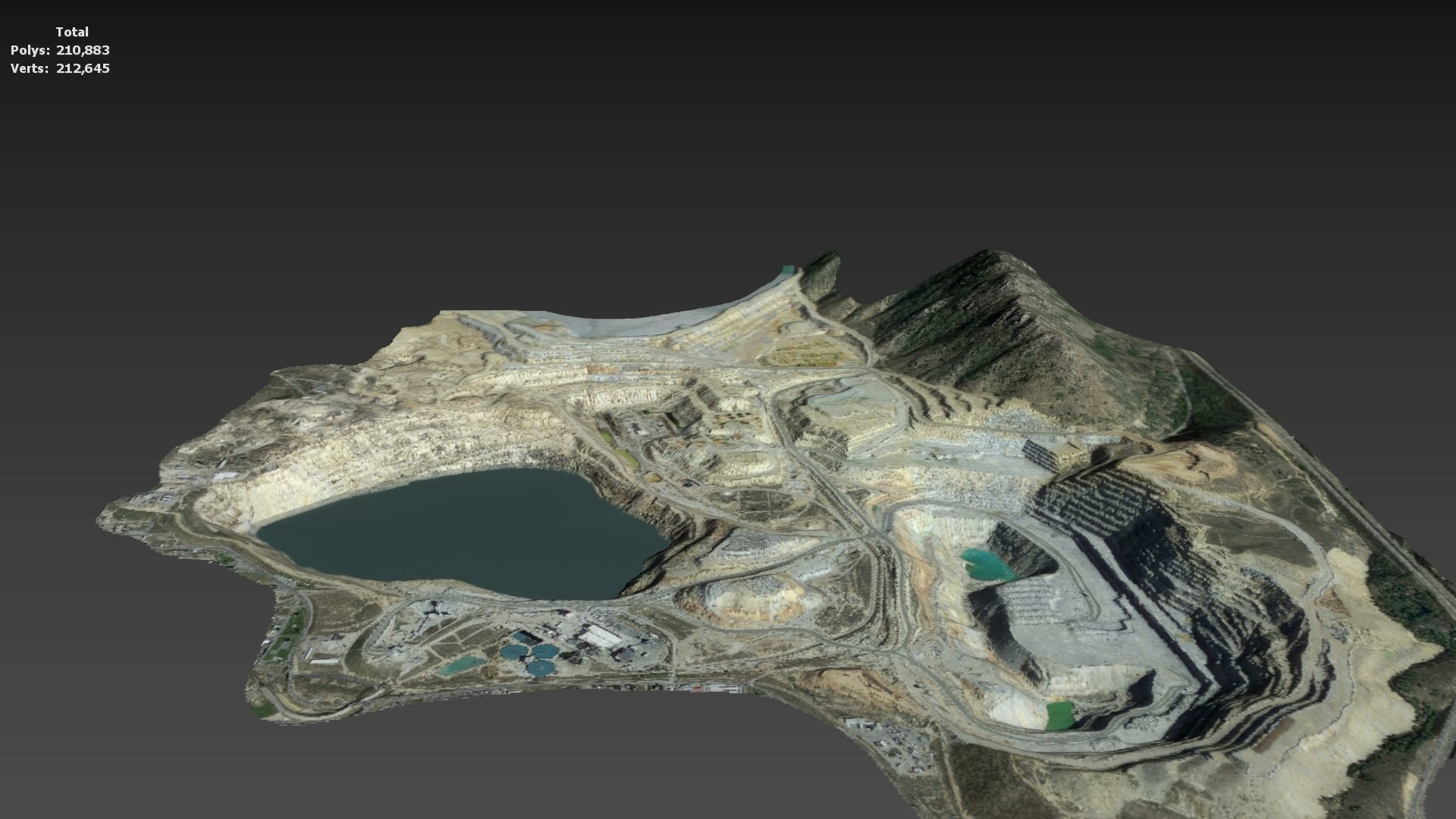 Opencast Mine Silver Bow Creek 3D model_8