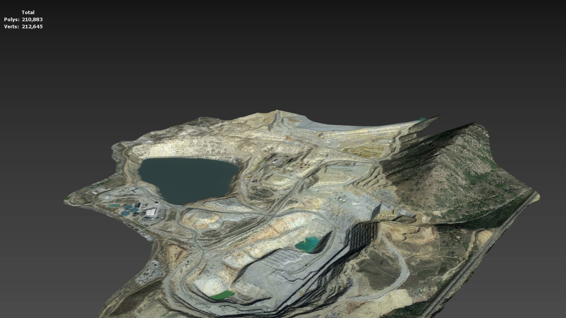 Opencast Mine Silver Bow Creek 3D model_12