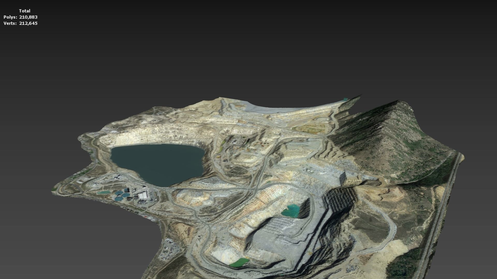 Opencast Mine Silver Bow Creek 3D model_11