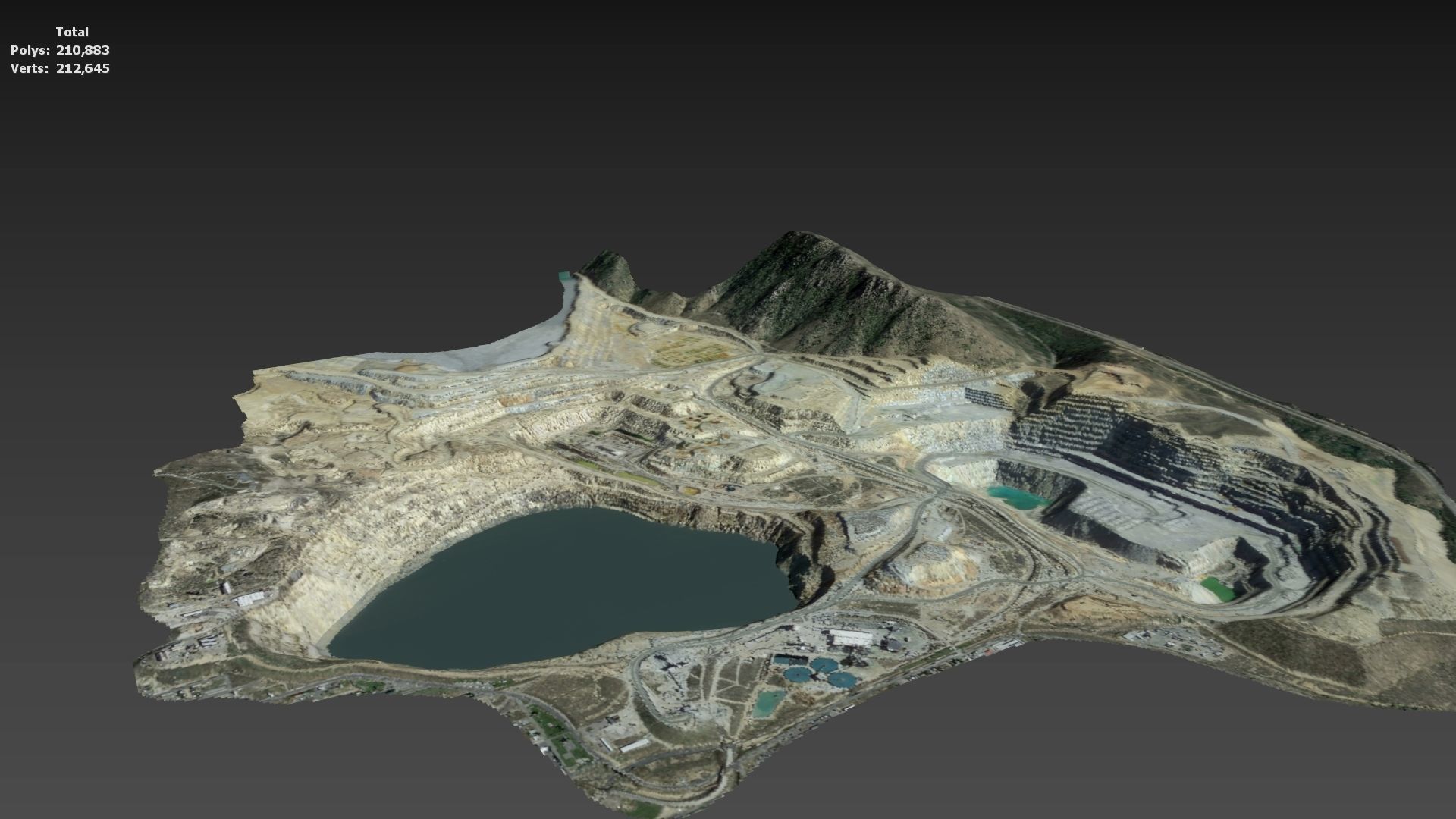Opencast Mine Silver Bow Creek 3D model_40
