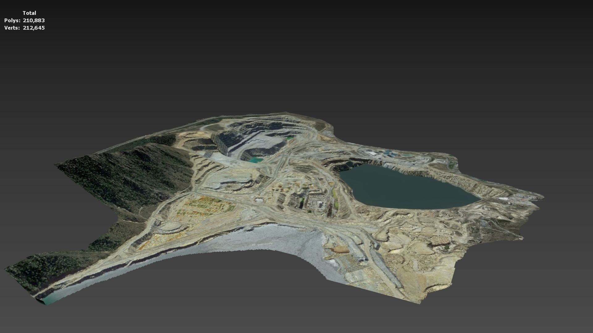 Opencast Mine Silver Bow Creek 3D model_28
