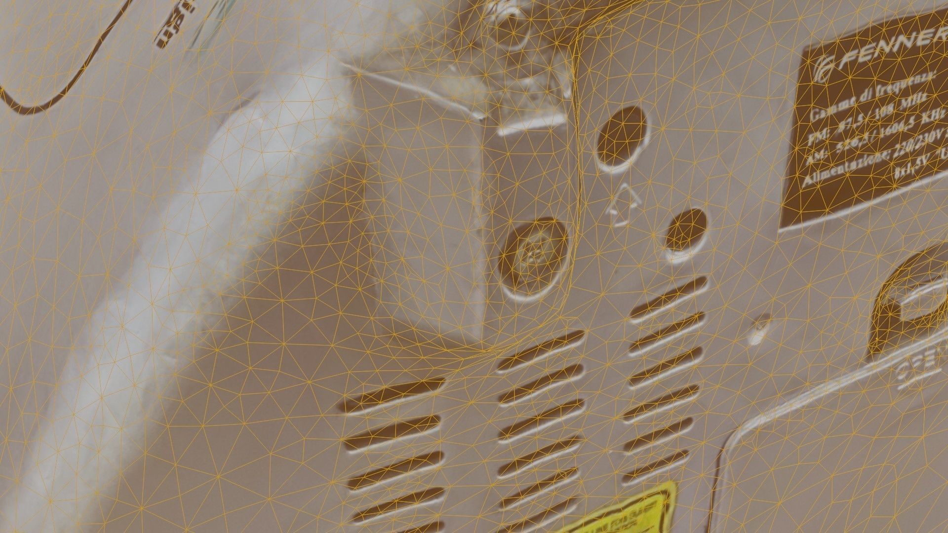 Retro vintage radio SCANNED 3D model_33