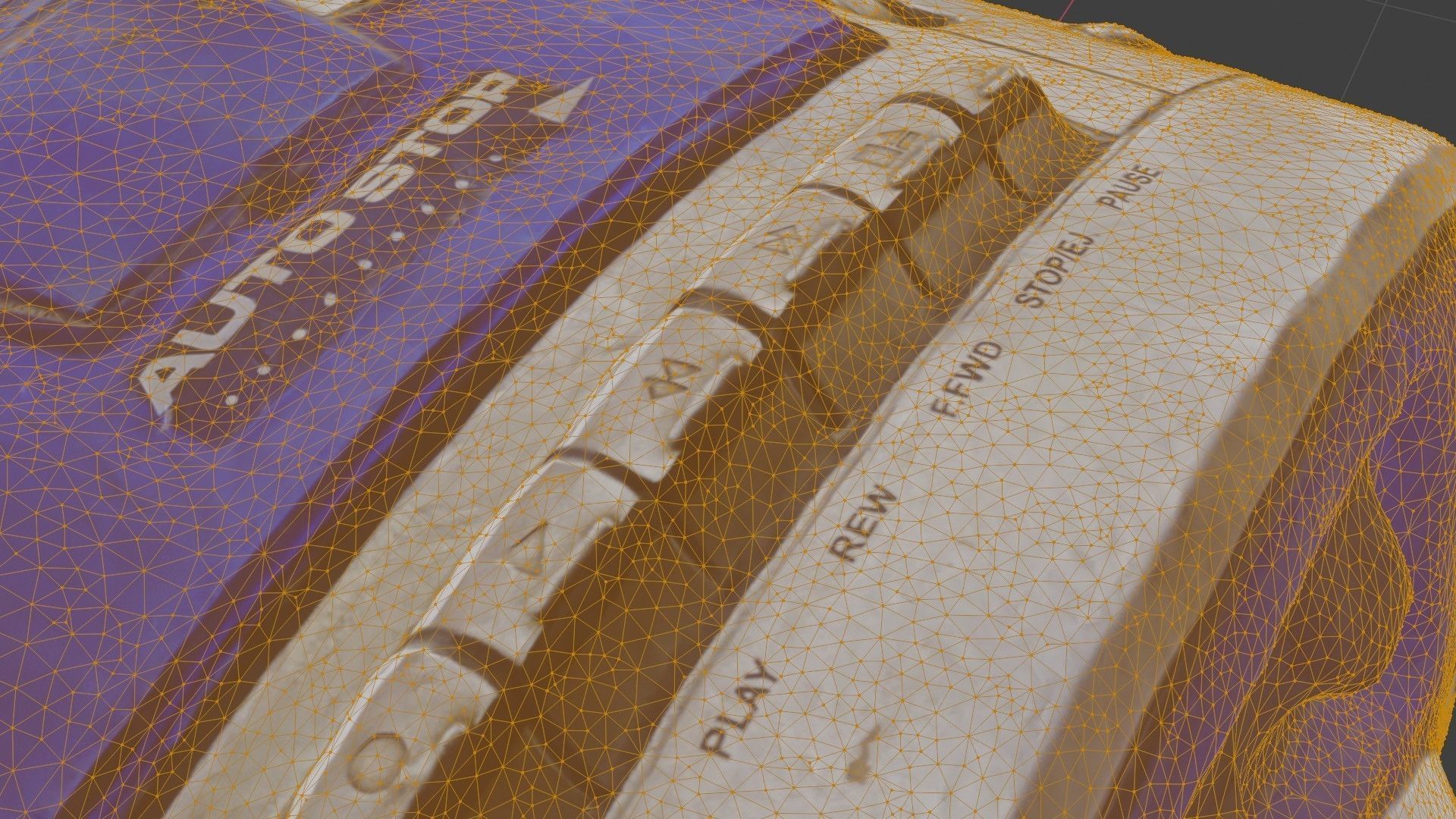 Retro vintage radio SCANNED 3D model_27