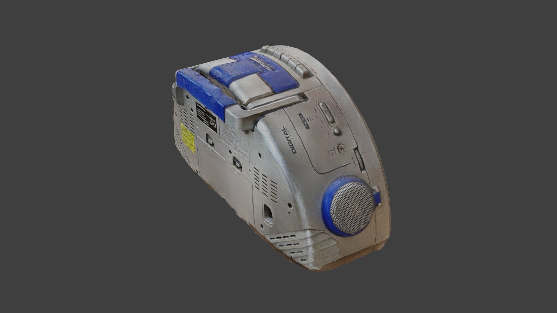 Retro vintage radio SCANNED 3D model_38