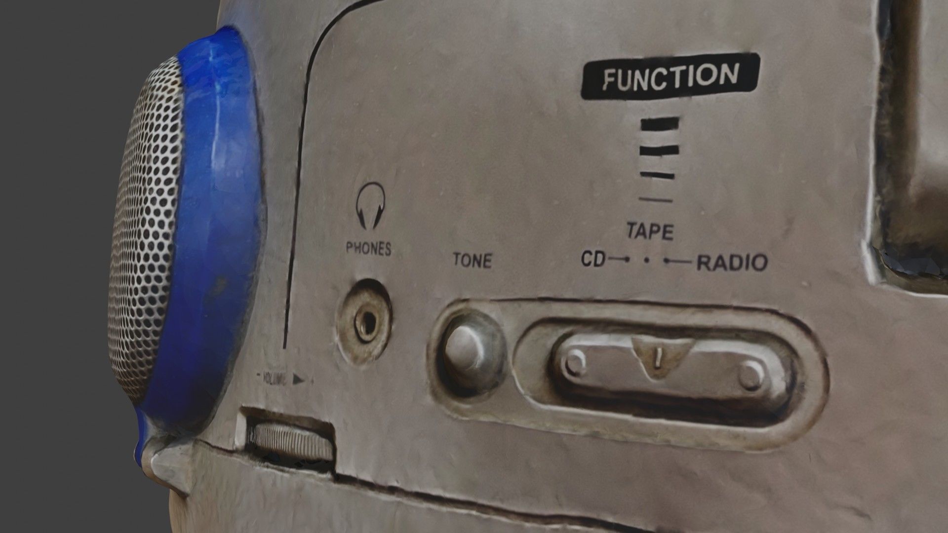 Retro vintage radio SCANNED 3D model_10