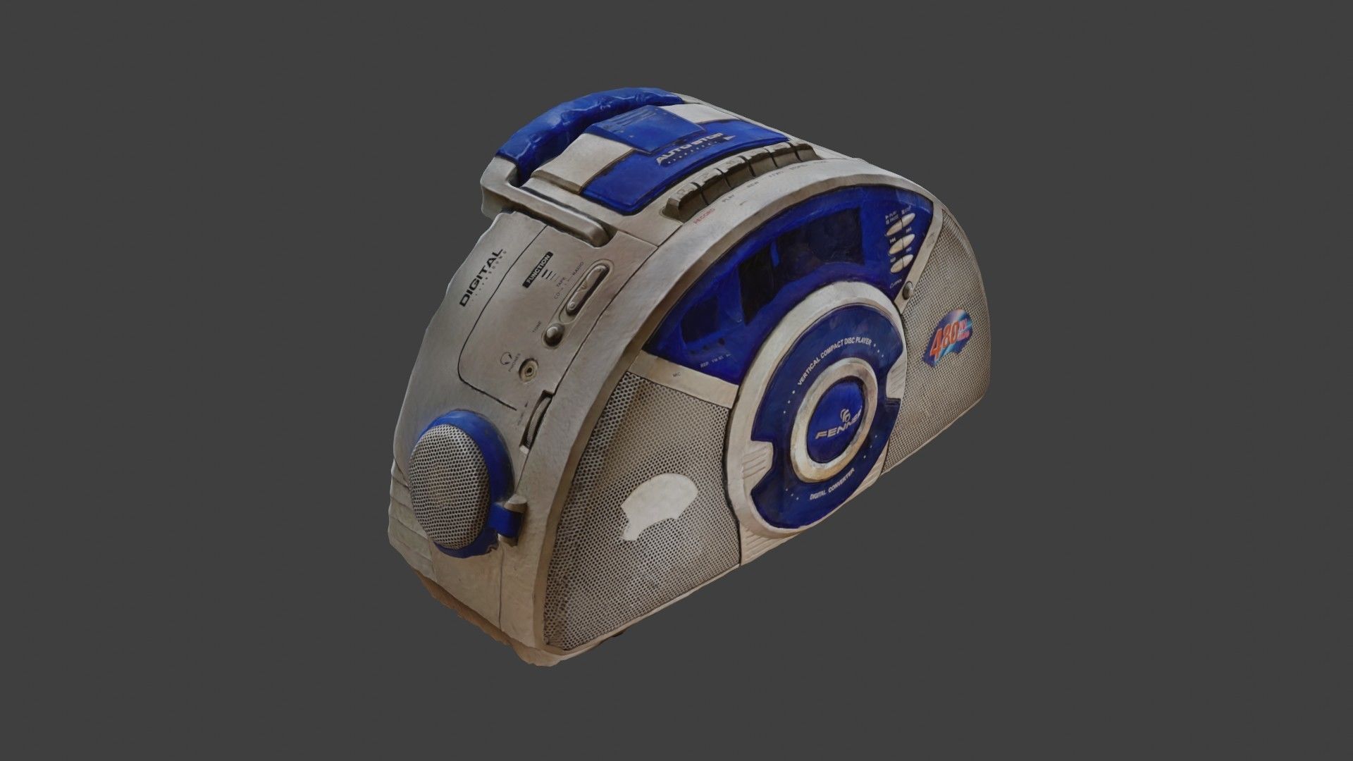 Retro vintage radio SCANNED 3D model_37