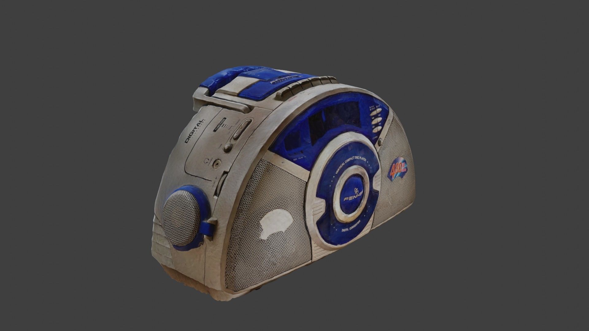 Retro vintage radio SCANNED 3D model_19