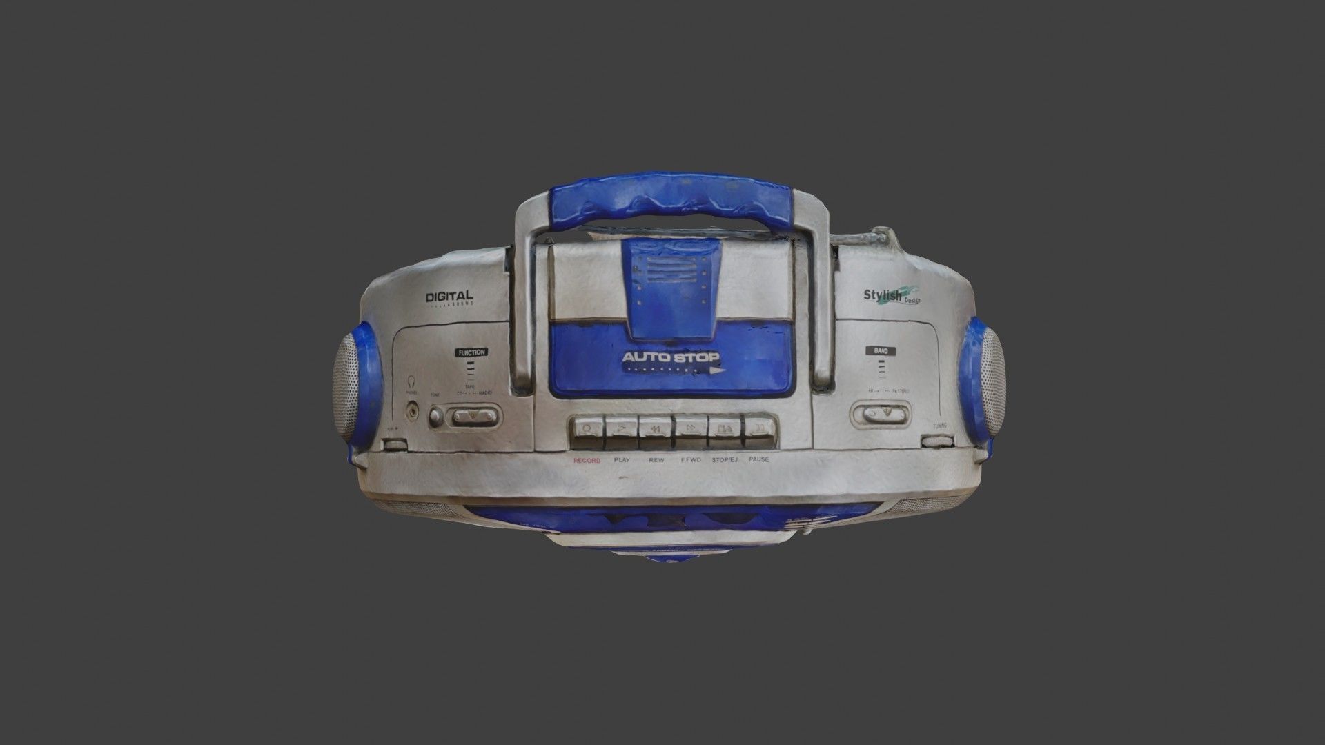 Retro vintage radio SCANNED 3D model_13