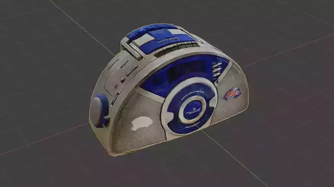 Retro vintage radio SCANNED 3D model