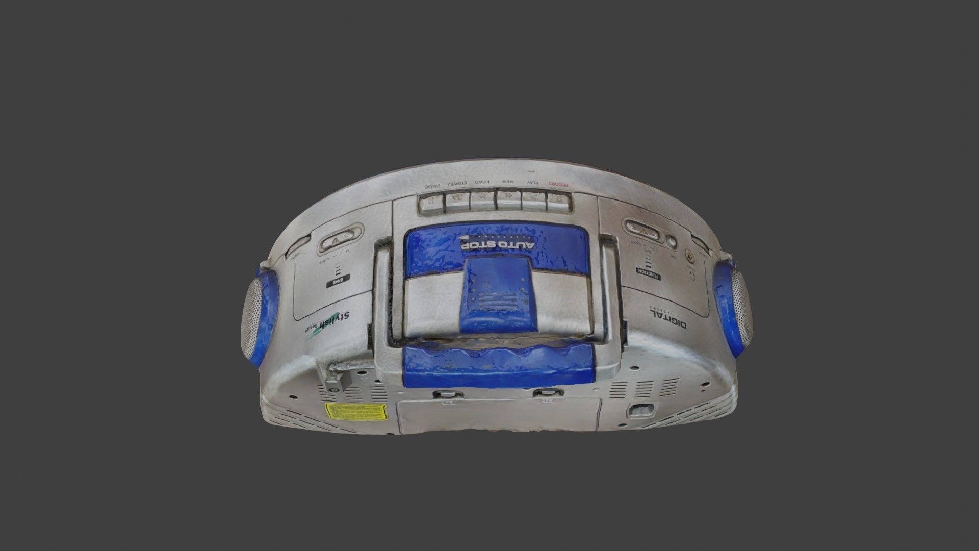 Retro vintage radio SCANNED 3D model_21