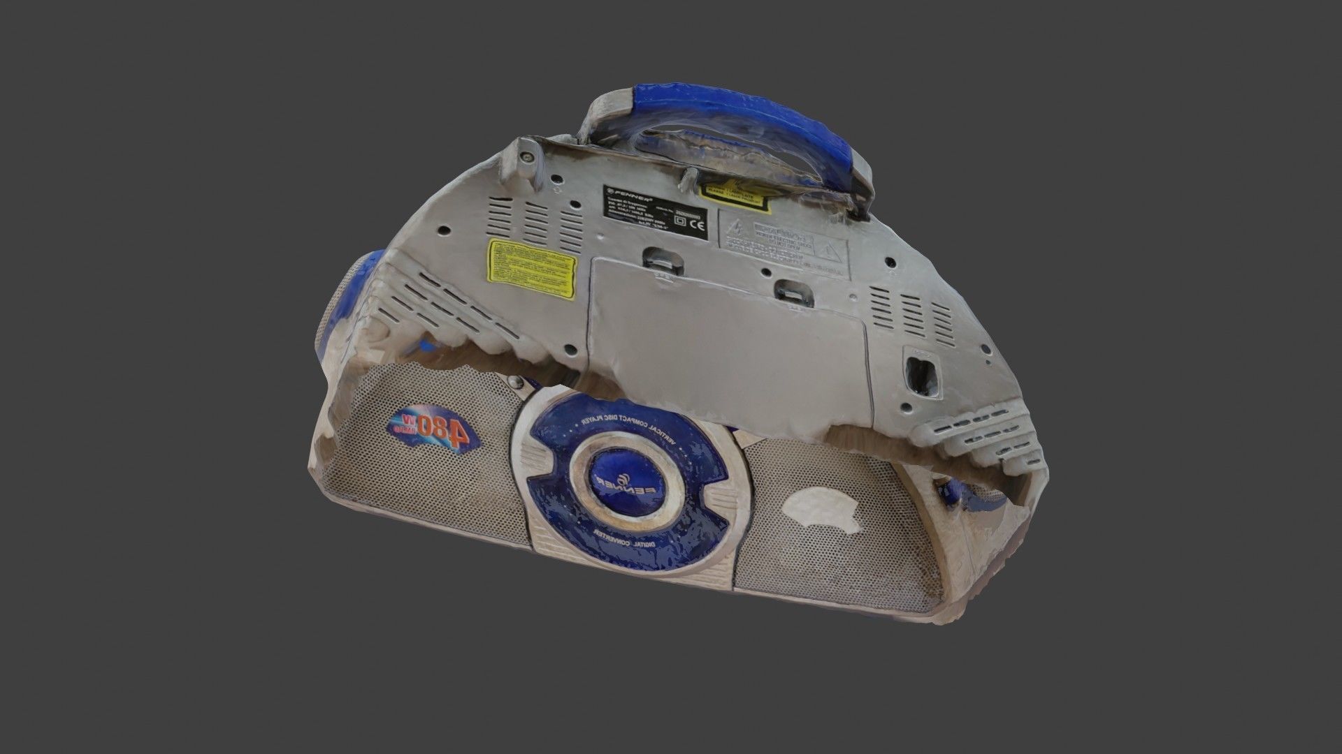 Retro vintage radio SCANNED 3D model_39