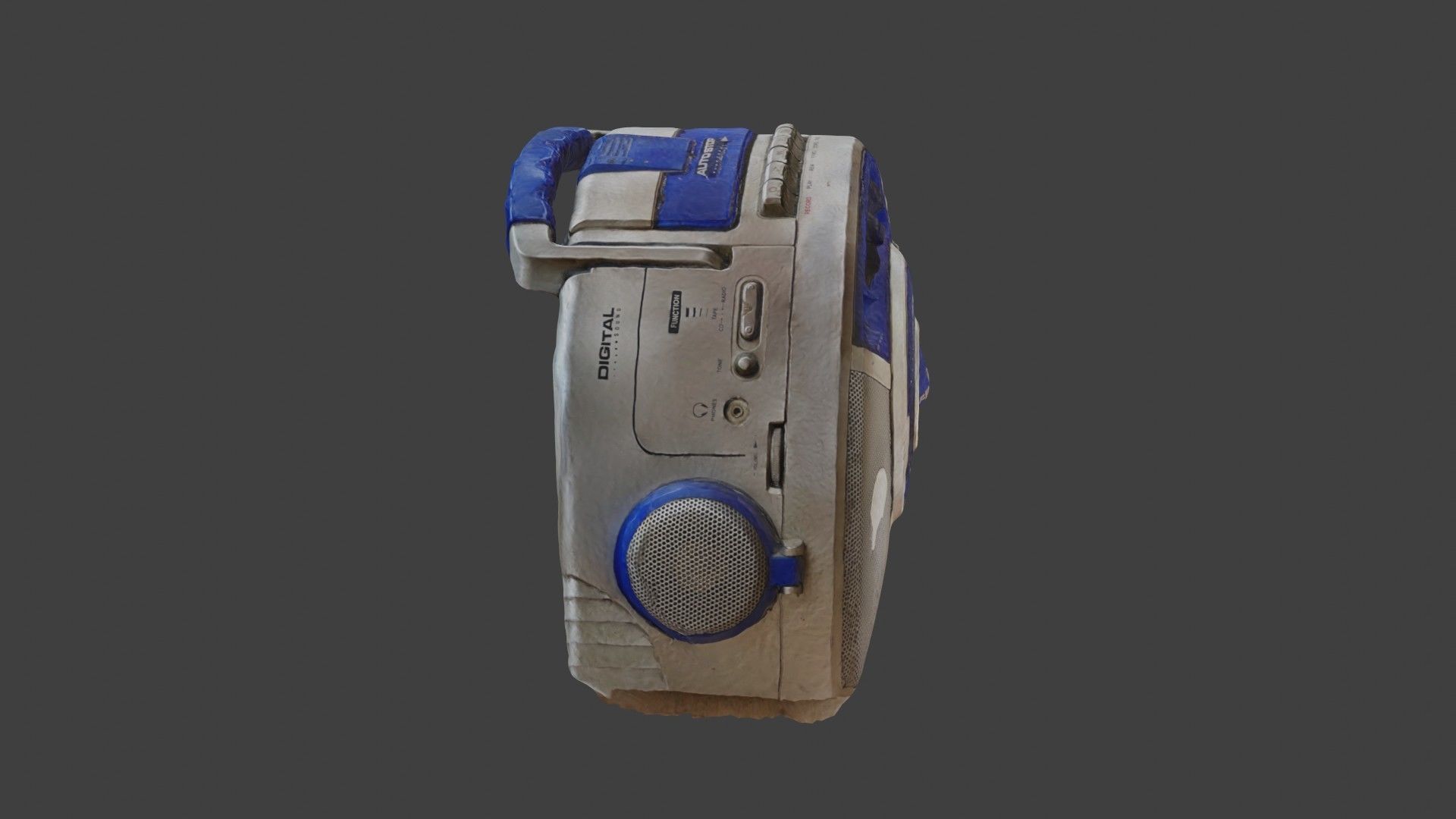 Retro vintage radio SCANNED 3D model_26