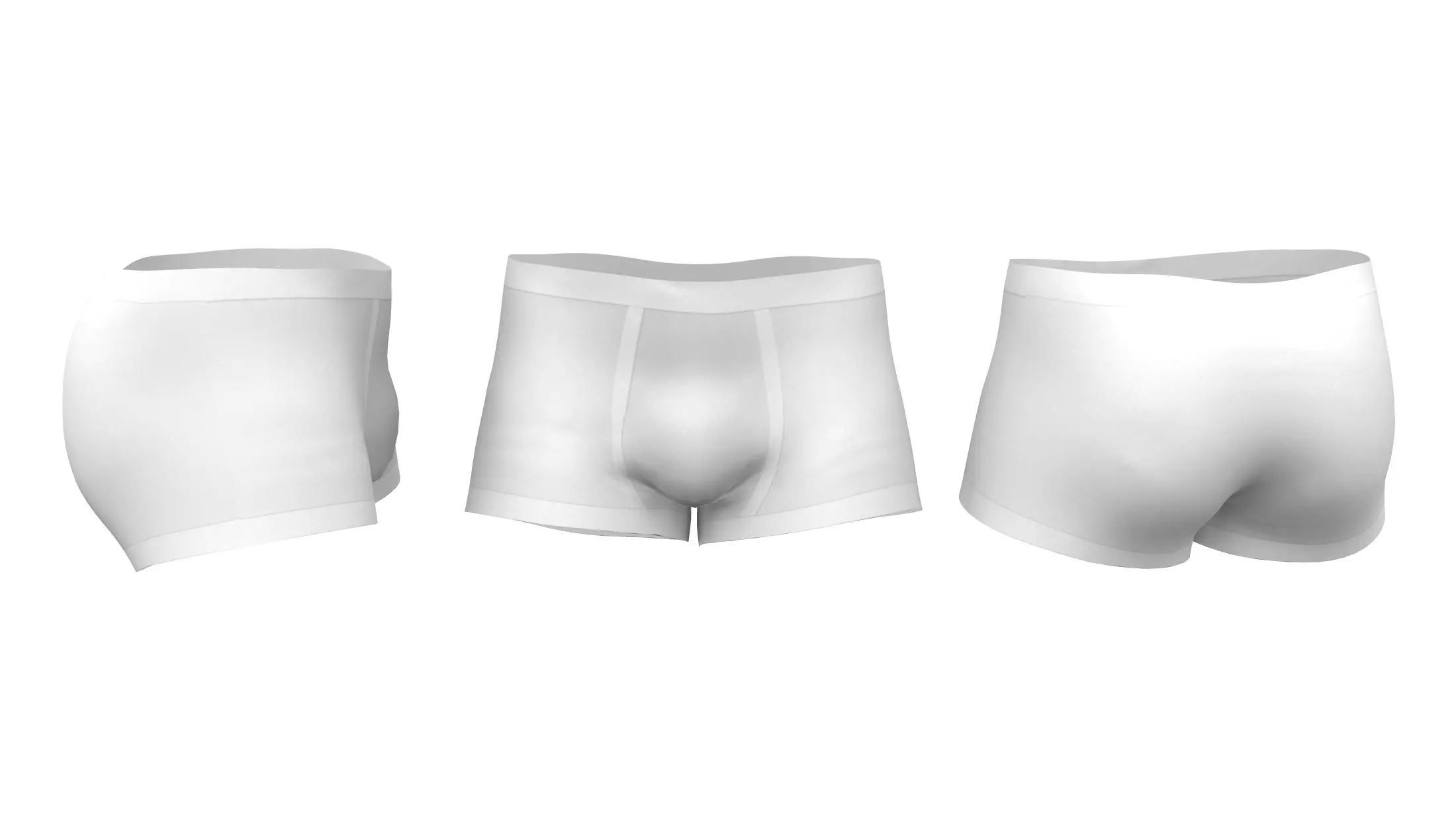 Male Underpants Low-poly 3D model