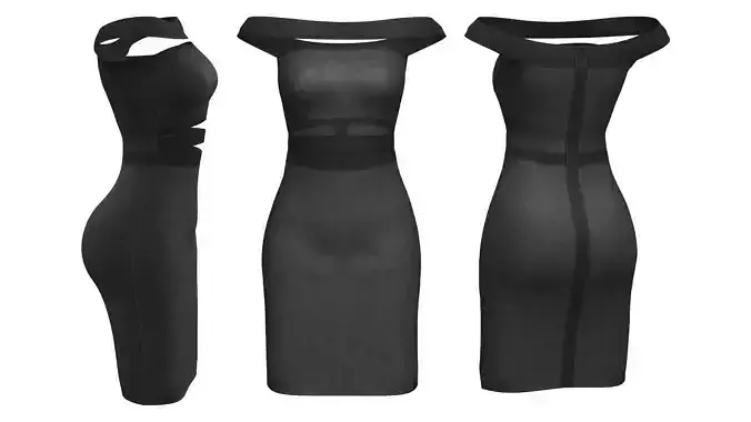 Short Skirt Strapless Black Bandage Dress